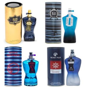 A CENTER Cologne for Men Set of 4PCS Combo Scent Includes Sean Ultra/Sean Nautical/Blue Ultra/Blue Gold 100Ml Each Fragrance Gift Set for Men All Day Use : Beauty & Personal Care