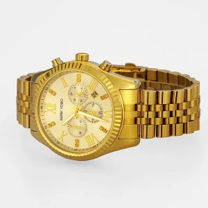 High Quality Manufacturer Low MOQ Luxury Watch Customized Logo All Stainless Steel 5ATM Waterproof Mens Wristwatches