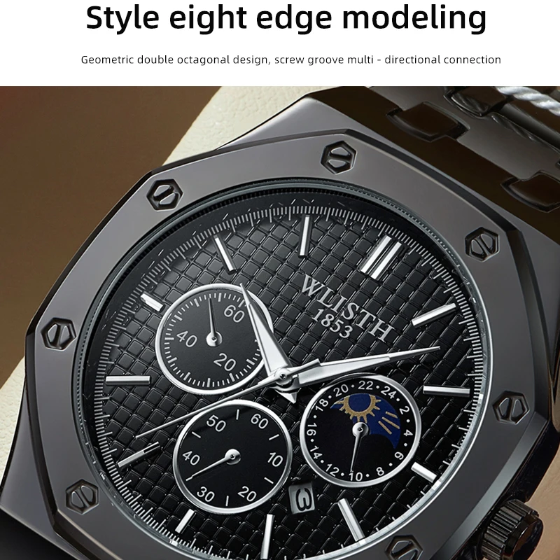 New Vintage Classic Business Steel Belt Quartz Waterproof Leisure Foreign Trade Watch Men - Image 4