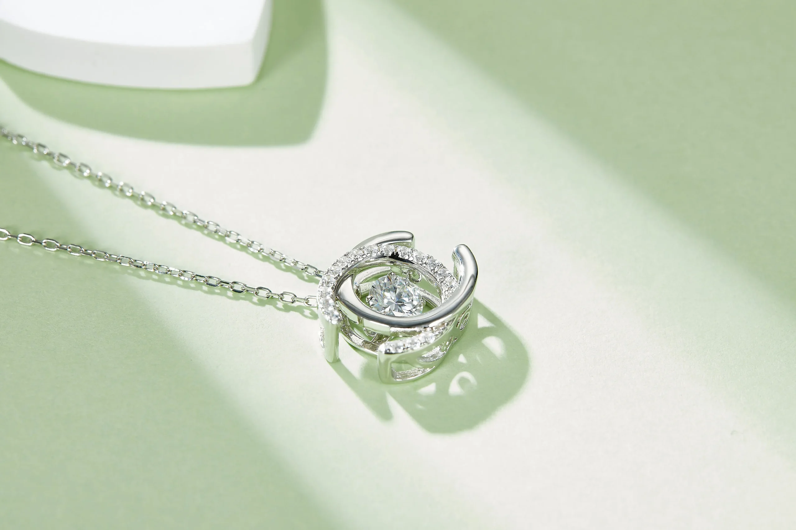 S925 Sterling Silver Moissanite Pendant Necklace Adjustable Lightweight Rhodium Plated Boho Bridal Fine Jewelry Gift for Women - Image 2