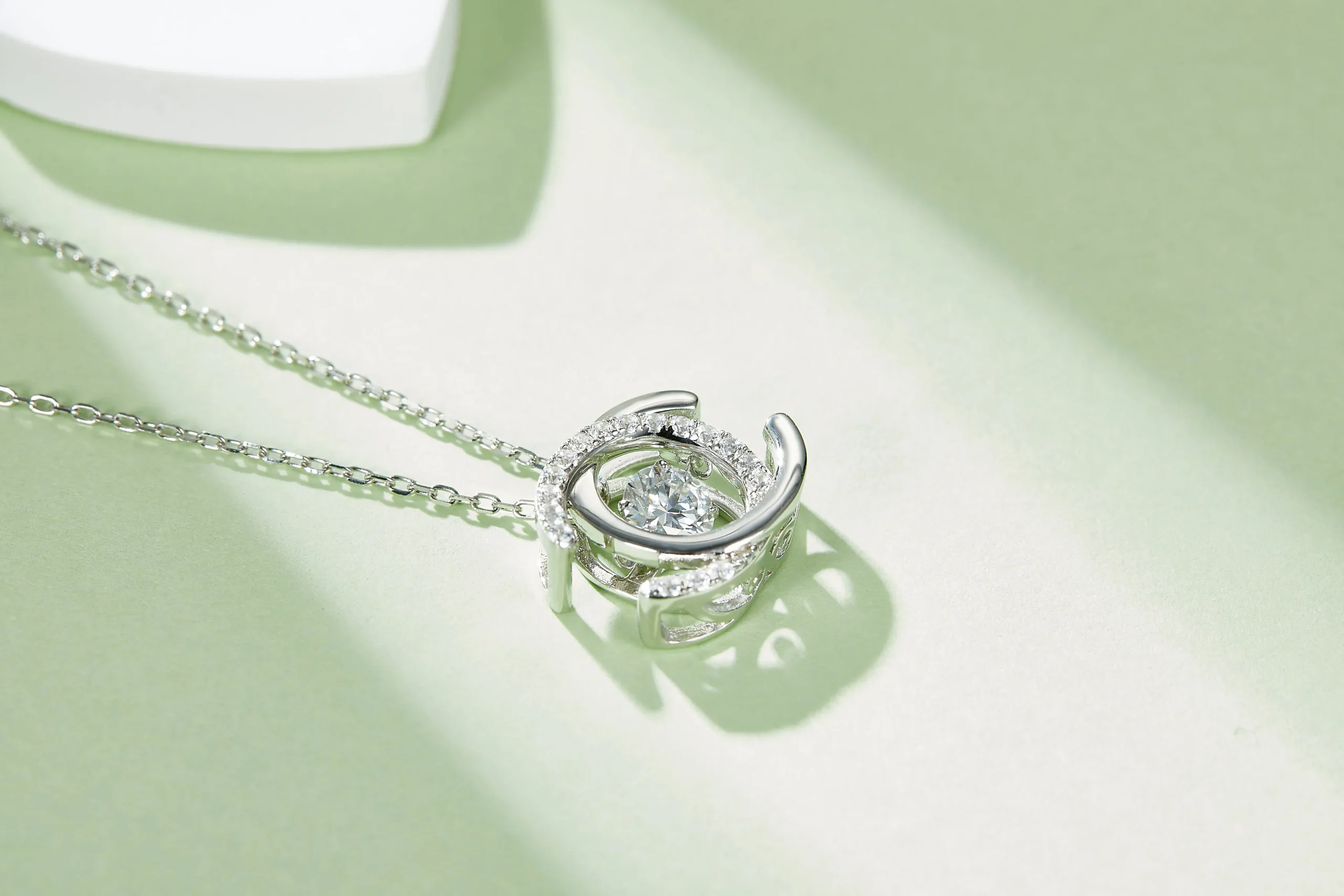 S925 Sterling Silver Moissanite Pendant Necklace Adjustable Lightweight Rhodium Plated Boho Bridal Fine Jewelry Gift for Women - Image 2