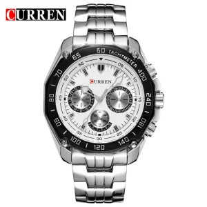 CURREN 8077 Men Quartz Watch Stainless Steel Fashion Business Style Waterproof Classic Wristwatch for Man Gift Relojes Montre