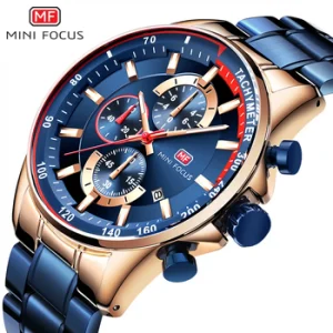 MINI FOCUS MF0218G MF 0218 Luxury Stainless Steel Band Watch Mens Style Analog Quartz Wristwatches for Men Relogio Masculino Uhr