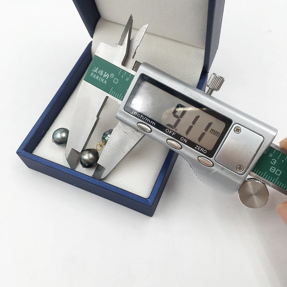 Nature Tahitian Sea Salt Pearl Earring,fashion 14K Gold Filled Drop Earrings for Wedding 8-10 mm Baroque Pearl - Image 4