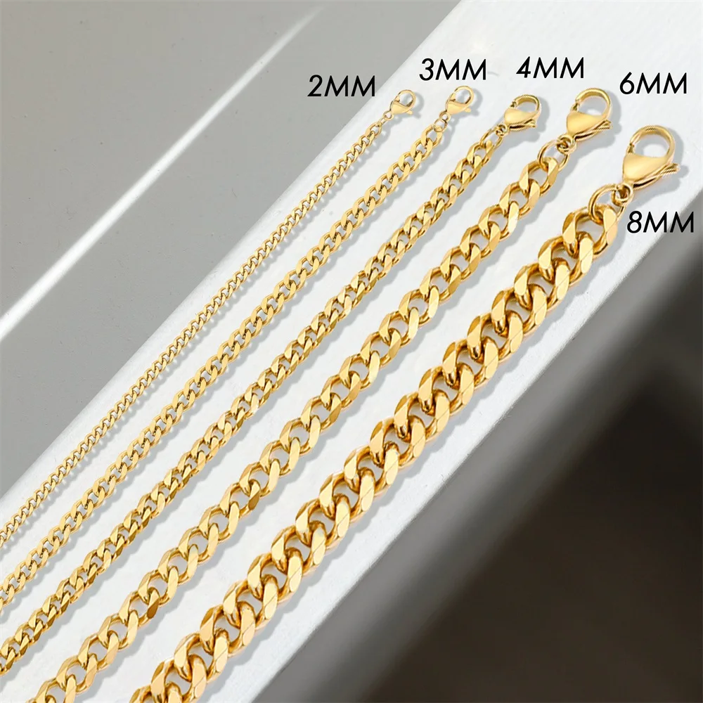 EManco Multiple Choice Cuban Link Chain Necklace Stainless Steel Women Men Choker Colar Hip Hop Punk Jewelry - Image 5