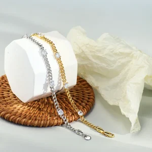 New Arrivals Dainty Fashion Wholesale Women Mens Italian Wrist Silver Tone Gold Cuban Link Hand Chains Bracelet