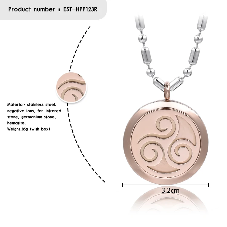 Body Health 14-in-1 Energy Balance Stainless Steel Geometric Pendant Gold Plated Trendy Jewelry for Children - Image 4