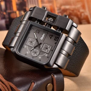 Oulm 3364 Men Luxury Quartz Watches Relojes Montre Homme Rectangle New Style Fashion Leather Band Sport Wrist Watch for Japan