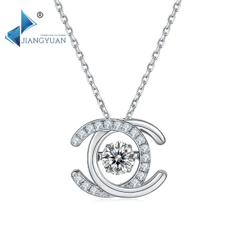 S925 Sterling Silver Moissanite Pendant Necklace Adjustable Lightweight Rhodium Plated Boho Bridal Fine Jewelry Gift for Women - Image 5