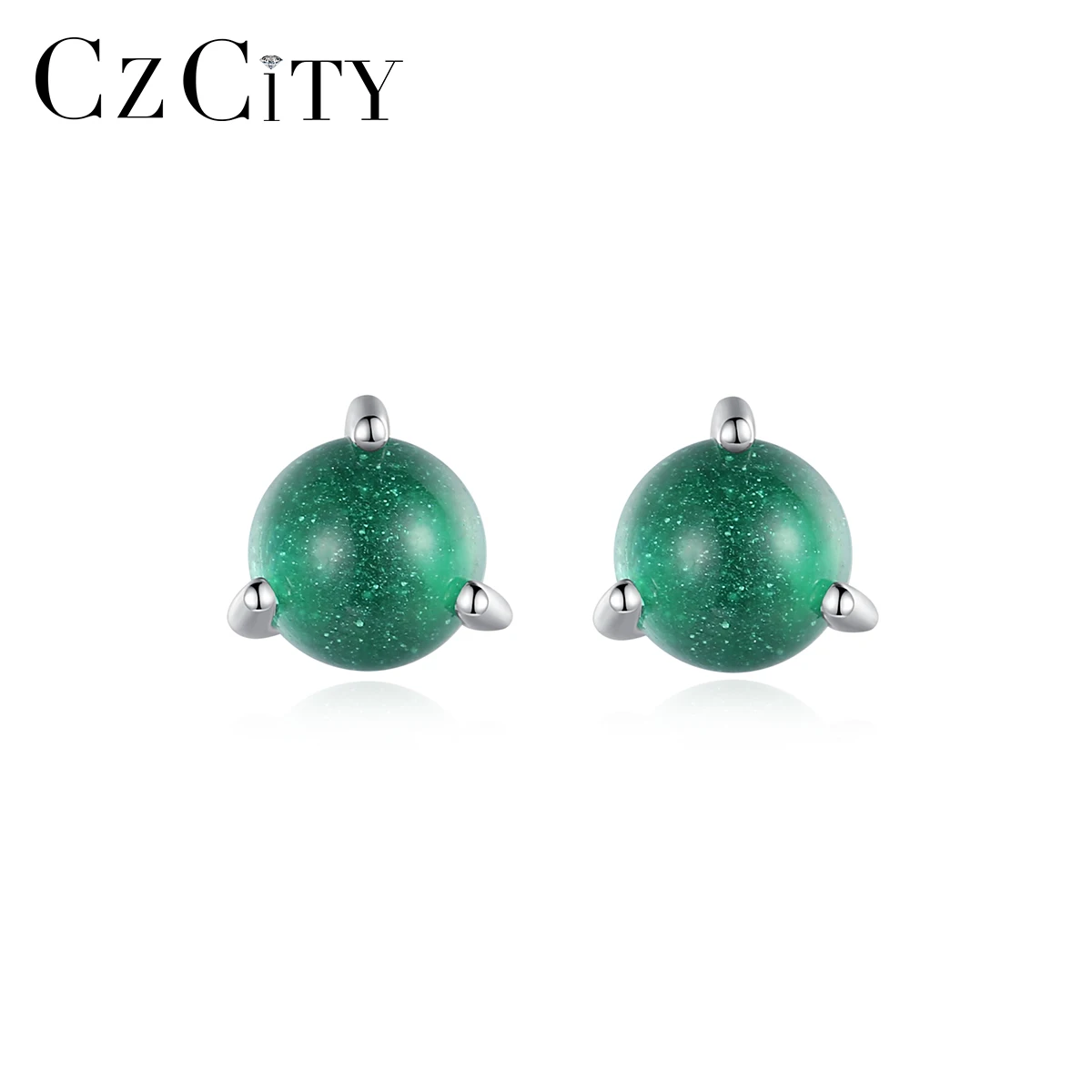 CZCITY Fashion Disco Bead Novelty Moonstone Summer Dainty Fashionable Simple Earing New Ball Earring - Image 6