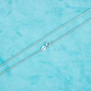 Vermeer Jewelry S925 Pure Sterling Silver Bead Shape  Chain Necklace for Jewelry Diy