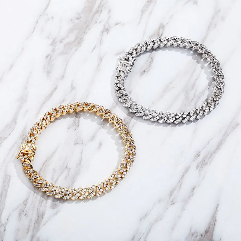 TOP ICY New Arrival Fashion 8mm Pink Cubic Cuban Link Chain Rose Gold Platinum Plated CZ Women Jewelry Necklace - Image 3